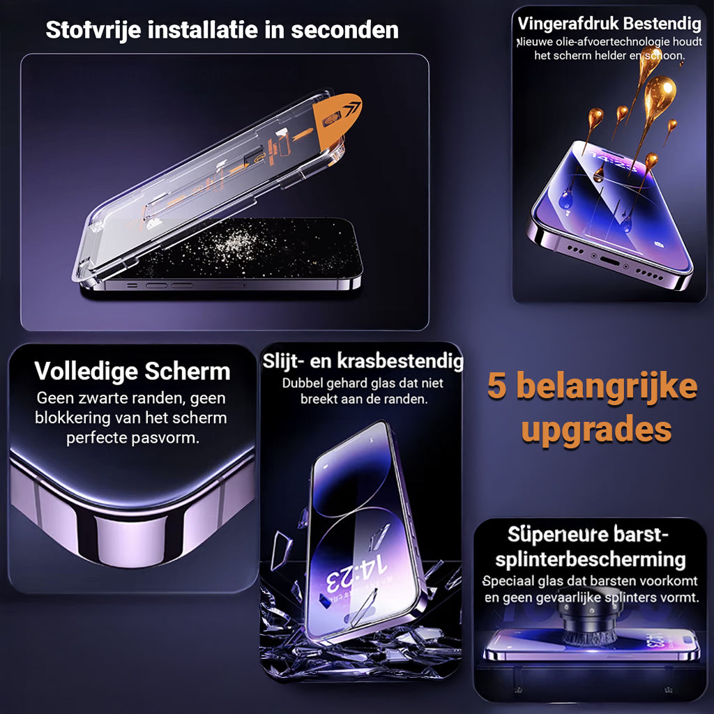 Iphone Screen Protector + Installatie Kit